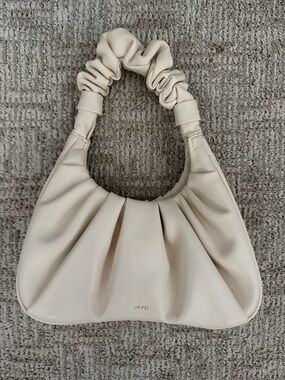 JW PEI Soft Ruched Cream Shoulder Hobo